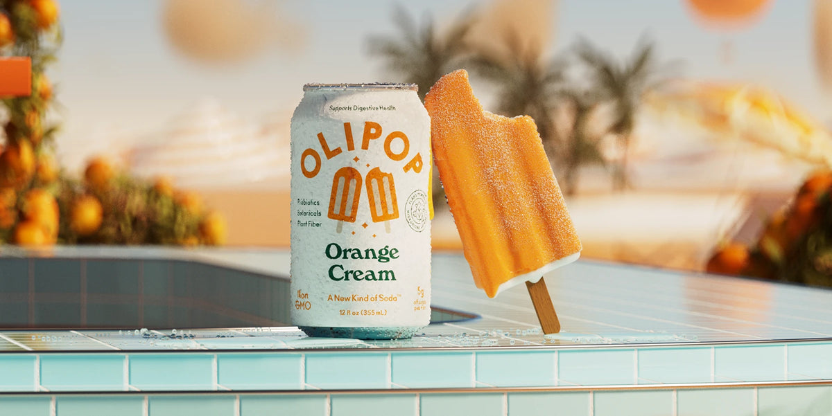 Orange Cream Prebiotic Soda 9g Fiber | OLIPOP