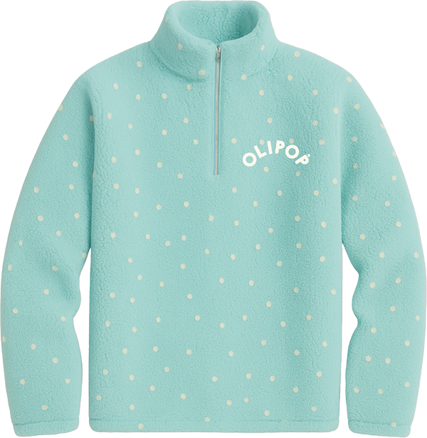 Blue Sherpa Quarter Zip Jacket