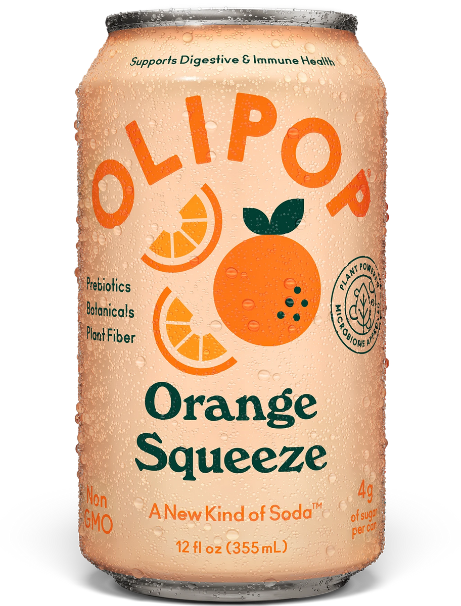 POPアライ Orange Squeeze Prebiotic Soda | OLIPOP