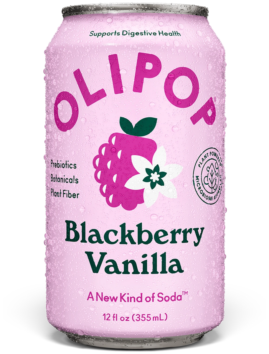 Blackberry Vanilla Prebiotic Soda 9g Fiber | OLIPOP