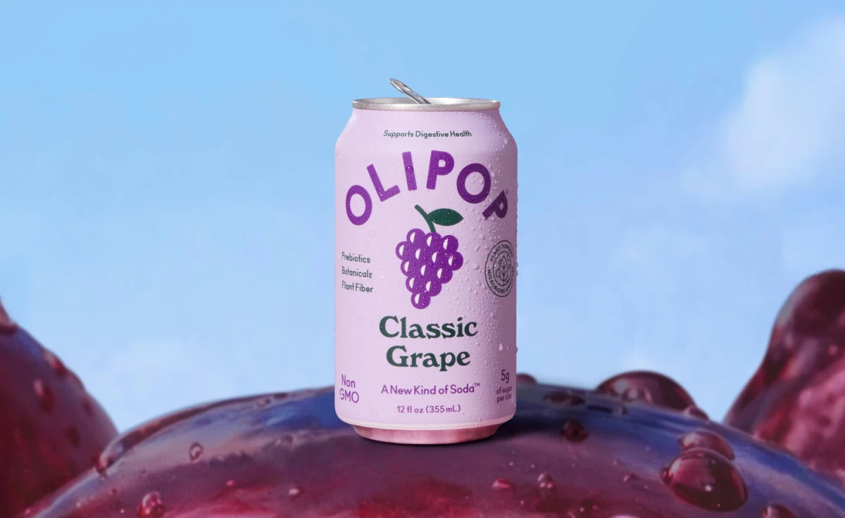 Classic Grape Prebiotic Soda 9g Fiber | OLIPOP