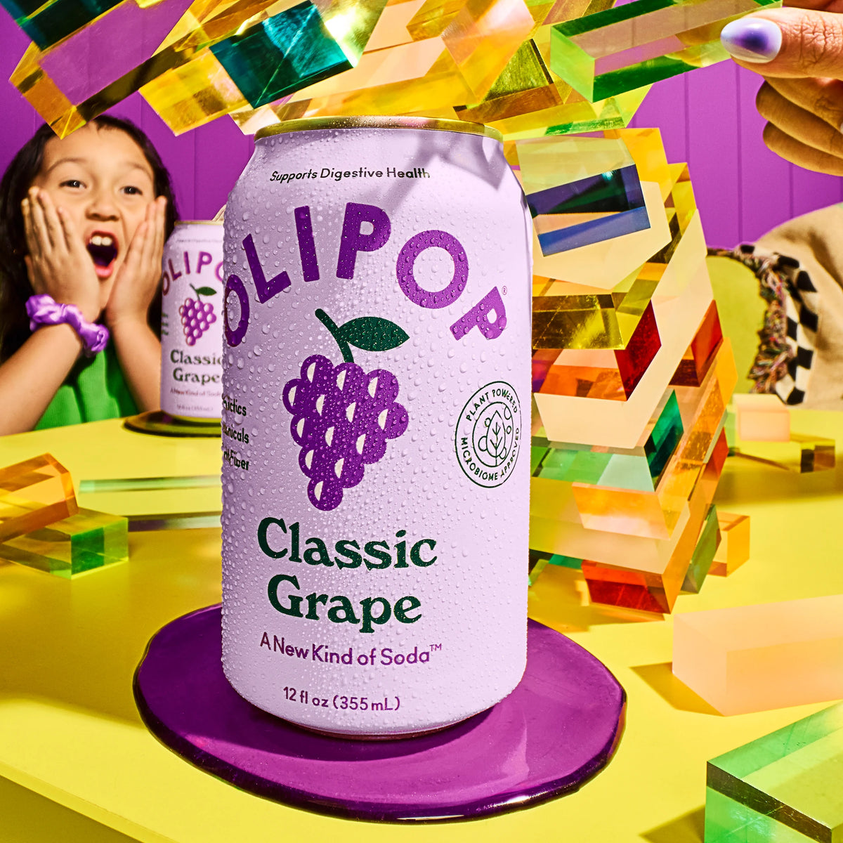 Classic Grape Prebiotic Soda 9g Fiber | OLIPOP