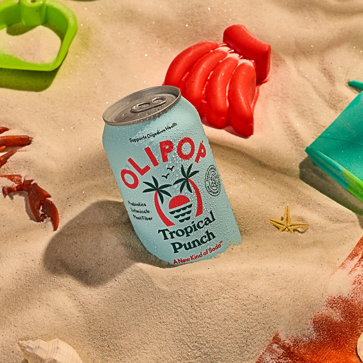 Tropical Punch Prebiotic Soda 9g Fiber | OLIPOP