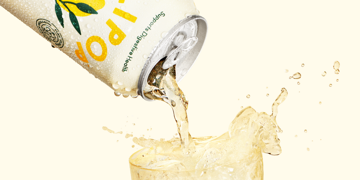 Ginger Lemon Prebiotic Soda 9g Fiber | OLIPOP