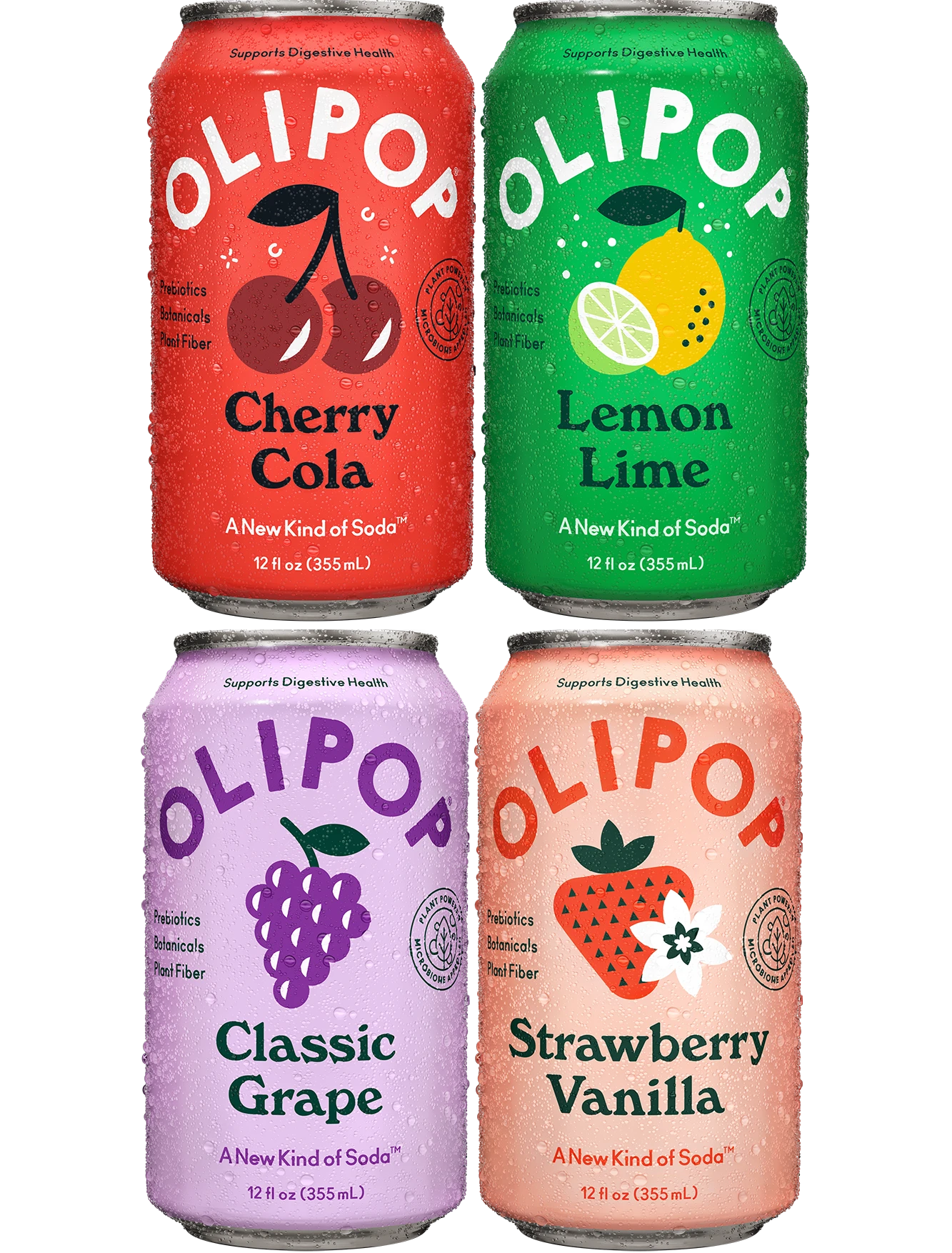 Fruity Fun Prebiotic Soda Variety 12-Pack | OLIPOP