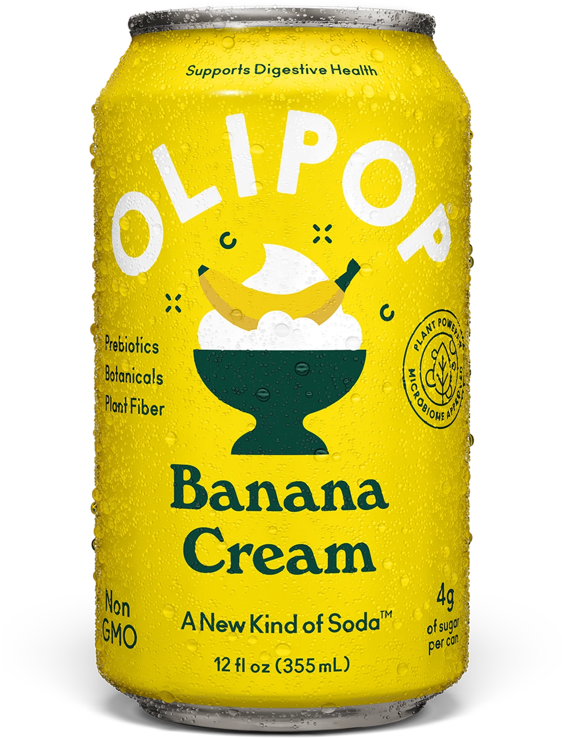 Banana Cream Prebiotic Soda 9g Fiber | OLIPOP