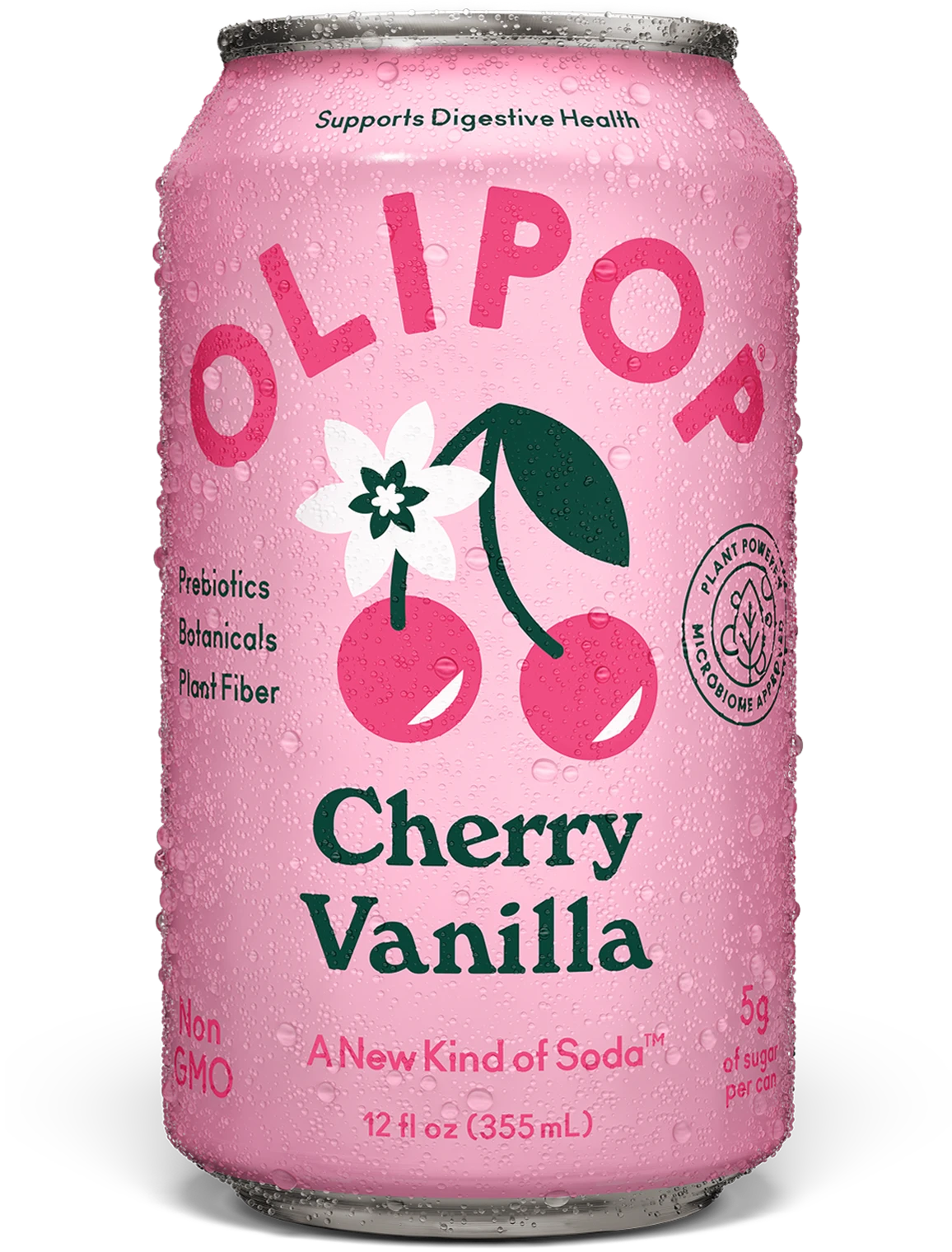 Cherry Vanilla Prebiotic Soda 9g Fiber | OLIPOP
