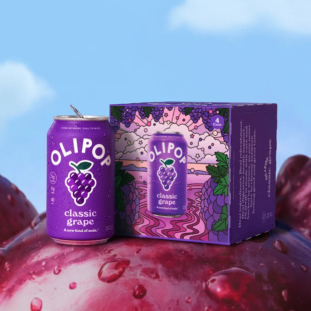 Classic Grape Prebiotic Soda 6g Fiber | OLIPOP