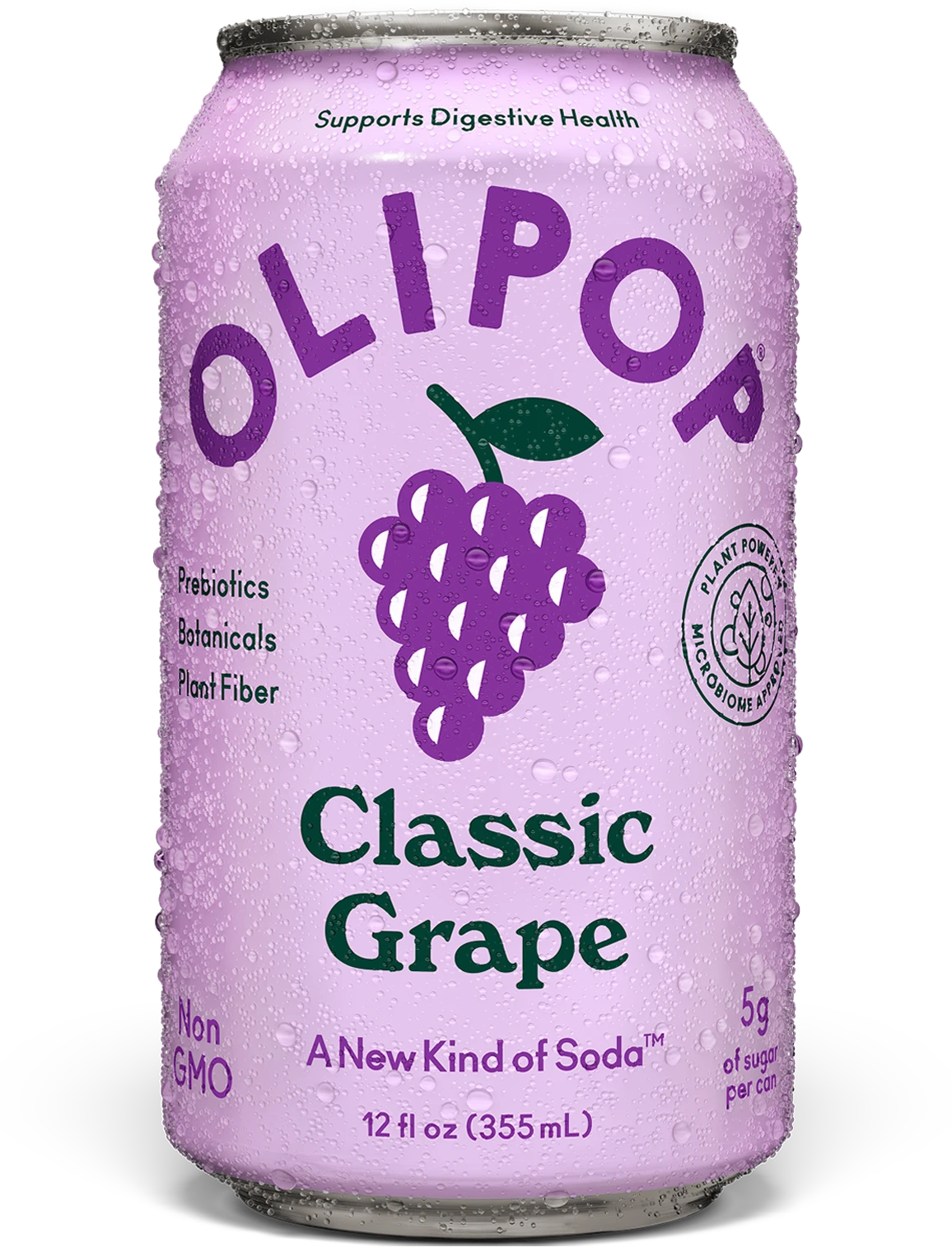 Classic Grape Prebiotic Soda 9g Fiber | OLIPOP