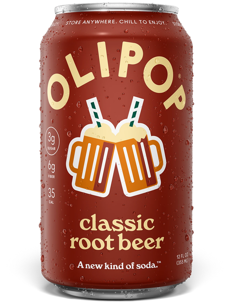 Classic Root Beer Prebiotic Soda 6g Fiber | OLIPOP