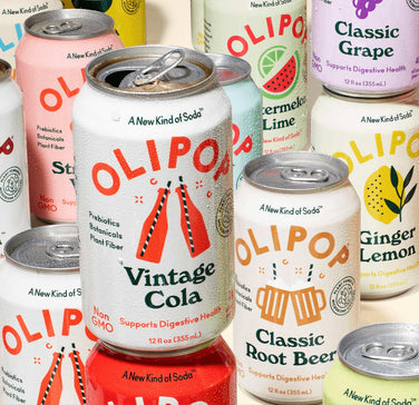Image of soda cans with Vintage Cola in foreground