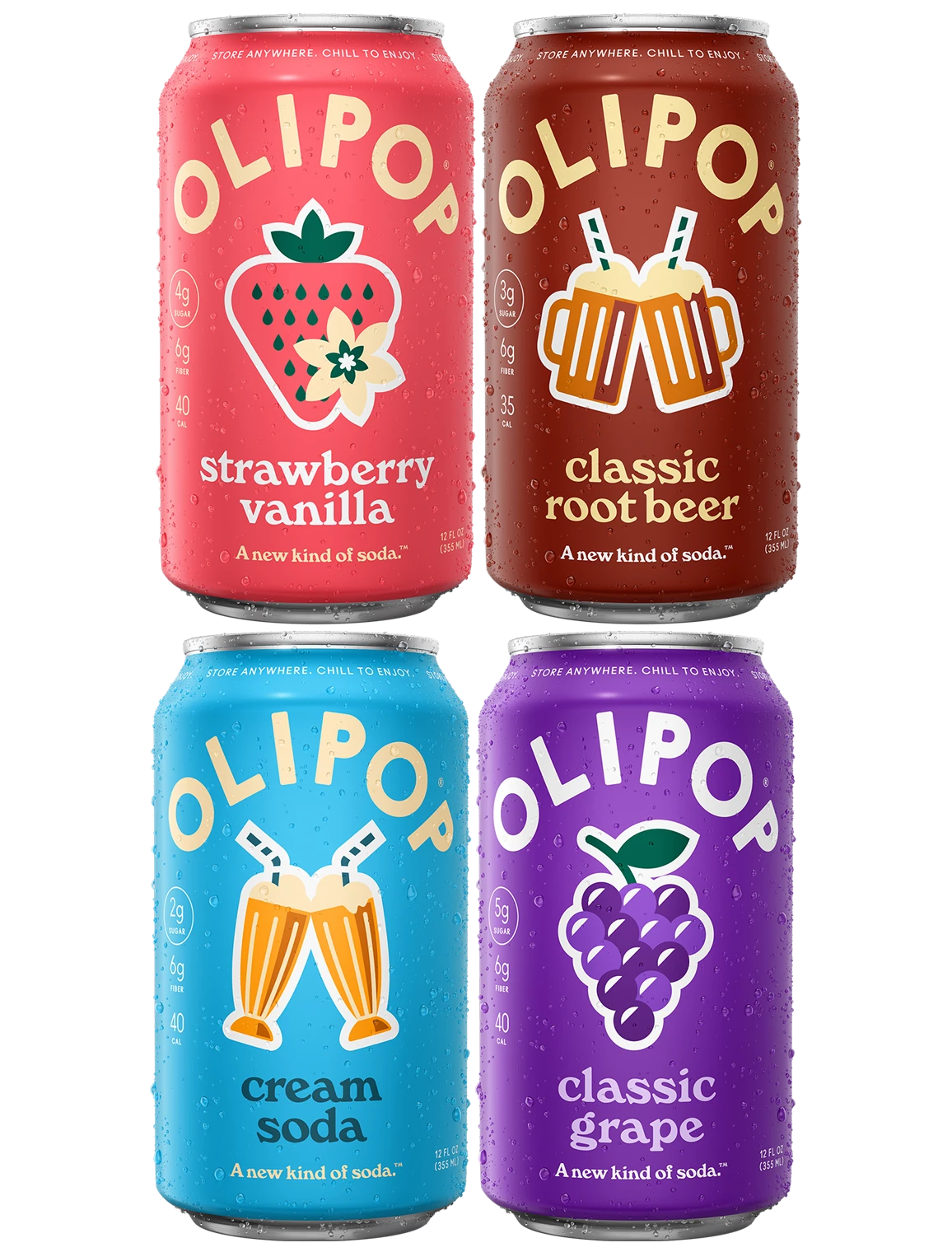 Favorites Prebiotic Soda Variety 12-Pack | OLIPOP