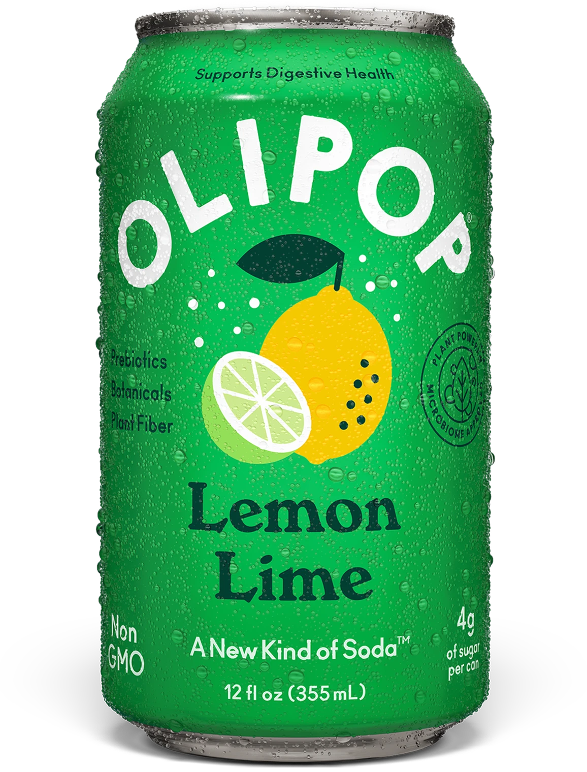 Lemon Lime Prebiotic Soda 9g Fiber | OLIPOP