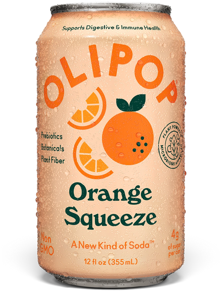 Orange Squeeze Prebiotic Soda 9g Fiber | OLIPOP
