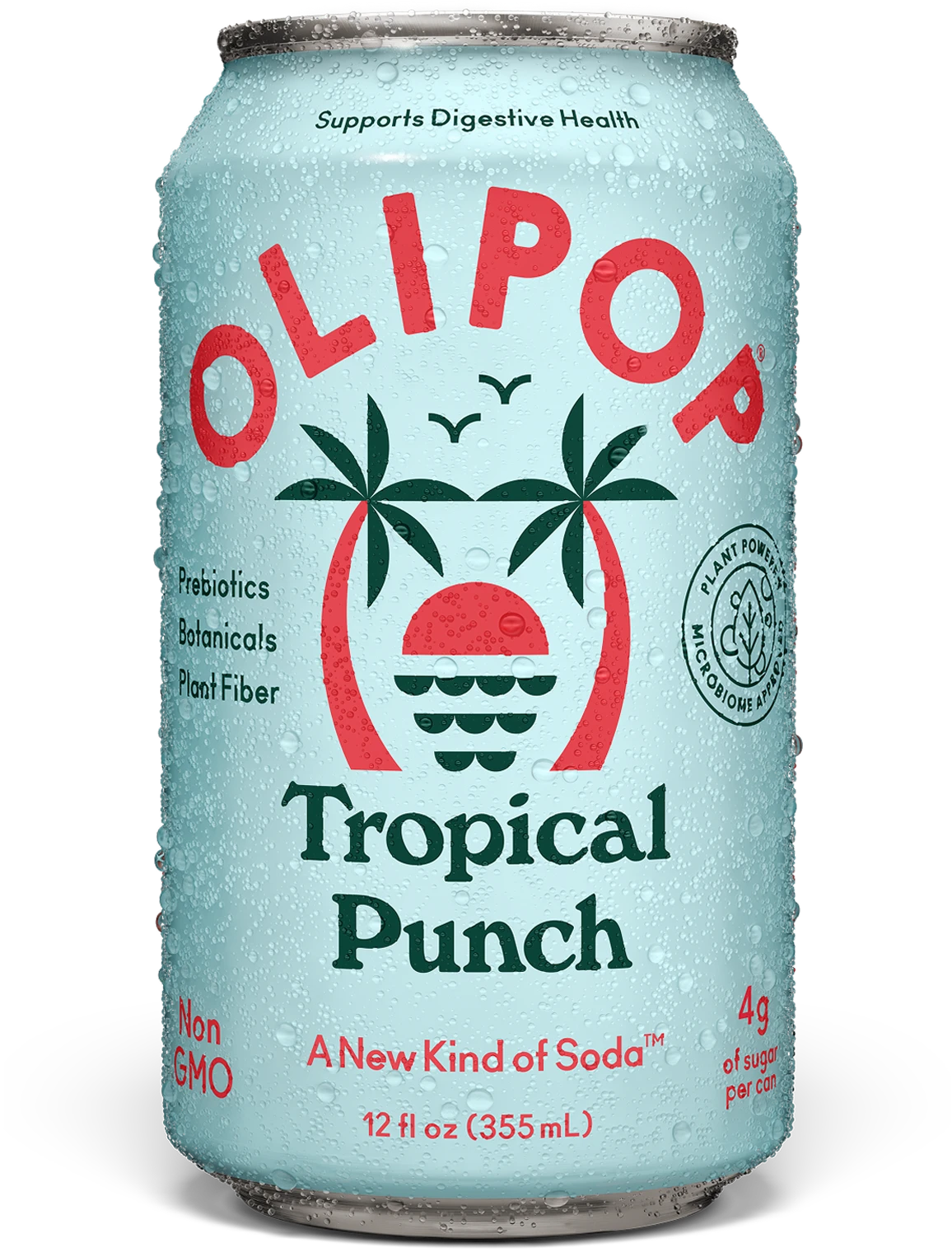Tropical Punch Prebiotic Soda 9g Fiber | OLIPOP