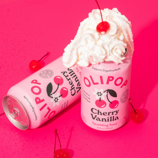 Cherry Vanilla Prebiotic Soda | OLIPOP